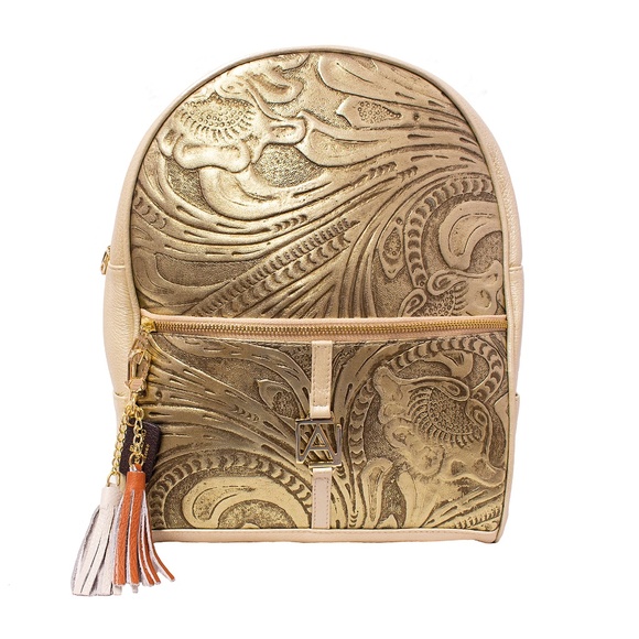 AngeLozano Chiapas Chiseled Gold Backpack main image 7